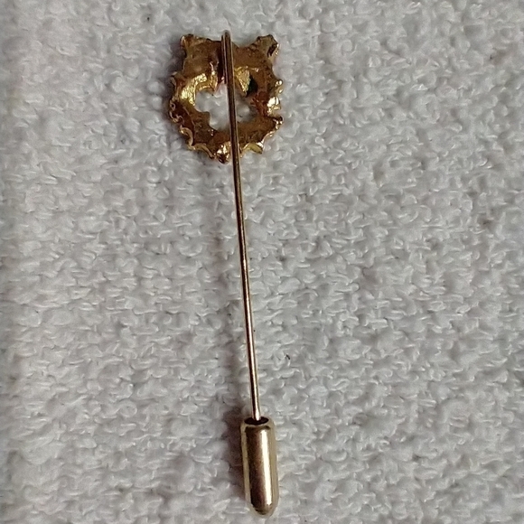 Christmas wreath pin goldtone approx. 2.5 - Picture 3 of 3